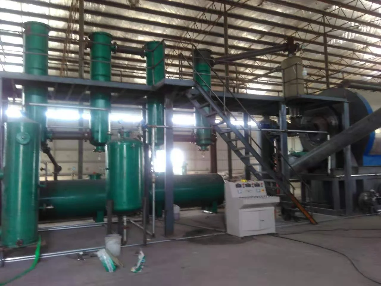 Jiujiang, Jiangxi Province, China - on the south bank of the Yangtze River project equipment